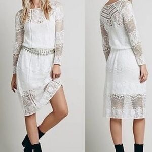 FREE PEOPLE White Lace Dress